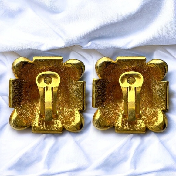 FABULOUS RETRO 1980s EARRINGS - Picture 2 of 2